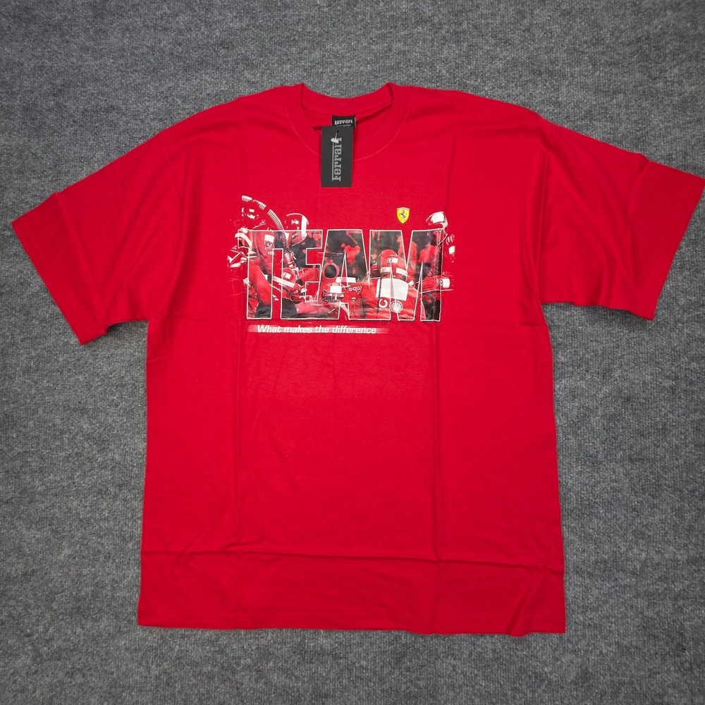Vintage 1999 Ferrari F1 Racing Shirt Men's XL Red Idea Tag Italy NWT
